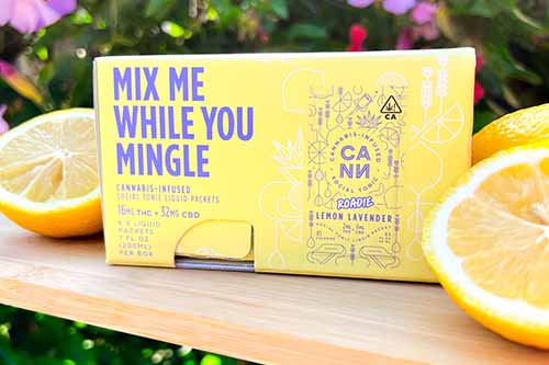 Cannabis Infused Social Tonic Liquid Cannabis infused social tonic liquid packet lemon lavender flavor available at The Leaf El Paseo